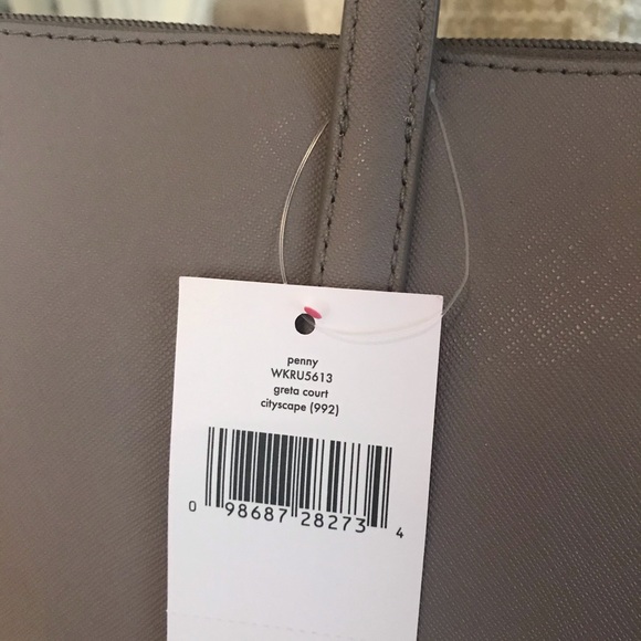 Kate Spade Penny Greta Court Cityscape Tote Gray - Picture 3 of 6